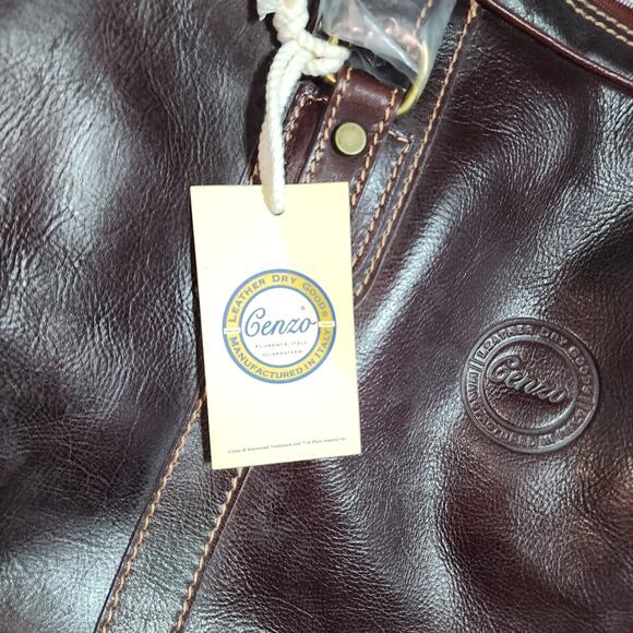 CENCIO NWT XL DUFFEL VECCHIO BROWN ITALIAN LEATHER BAG - Picture 3 of 15